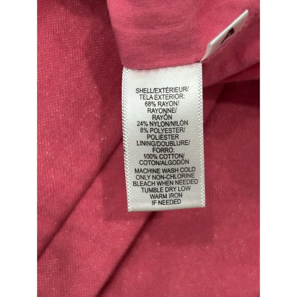 Loft Womens Pink Elastic Waist Skirt Pockets Size S - Picture 6 of 9